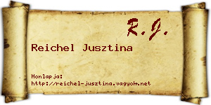 Reichel Jusztina névjegykártya