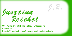 jusztina reichel business card